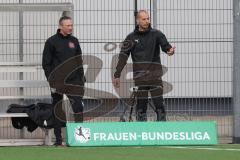 2. Bundesliga Frauen - Saison 2023/24 - FC Ingolstadt 04 Frauen - Borussia Mönchen Gladbach - Cheftrainer Miren Catovic (FCI) mit Mario Nurtsch - XXXXX - Foto: Meyer Jürgen