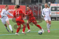 2. Bundesliga Frauen - Saison 2023/24 - FC Ingolstadt 04 Frauen - FC Carl Zeiss Jena - Ivana Slipcevic (Nr.8 - FCI) - Reininger Pija (Nr.21 - FCI) - Foto: Meyer Jürgen