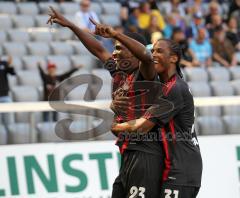 2.Liga - 1860 München - FC Ingolstadt 04 - 1:1 - Tor Ausgleich Jubel Edson Buddle - hier mit Caiuby