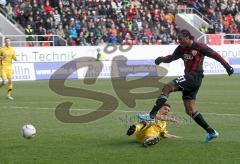2.Liga - FC Ingolstadt 04 - Alemannia Aachen 2:1 - Caiuby zieht ab, vorbei