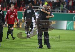 DFB Pokal - FC Ingolstadt 04 - Karlsruher SC - 2:0 - Peter Jackwerth jubelt mit Stefan Leitl
