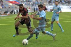 2.BL - 1860 München - FC Ingolstadt 04 - 4:1 - Ahmed Akaichi im Kampf mit Dominik Stahl
