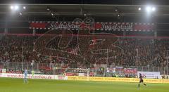 FC Ingolstadt 04 - 1860 München 0:1 - Fankurve Spruchband Jubel Fahnen