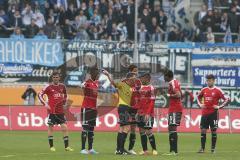 2. BL - FC Ingolstadt 04 - MSV Duisburg 0:1 - Streit mit Schiedsrichter, Roger de Oliveira Bernardo (8)bekommt rot und muss gehen