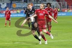 2. BL - Saison 2013/2014 - FC Ingolstadt 04 - SC Paderborn - Moritz Hartmann (9) wird von Thomas Brettels zu Fall gebracht