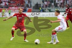 2. BL - FC Ingolstadt 04 - 1. FC Köln - 2014 - Moritz Hartmann (9) und rechts Hector Jonas
