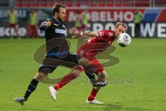 2. BL - Saison 2013/2014 - FC Ingolstadt 04 - SC Paderborn - rechts Moritz Hartmann (9) und links Alban Meha