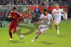 2. BL - FC Ingolstadt 04 - 1. FC Köln - 2014 - Stefan Lex (14) und rechts Dominic Maroh