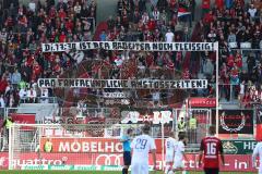 2. Bundesliga - FC Ingolstadt 04 - Erzgebirge Aue - Fans Spruchband