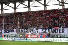 2. BL - FC Ingolstadt 04 - 1. FC Kaiserslautern - Fans Jubel Fahnen Schals Spruchband Schanzer
