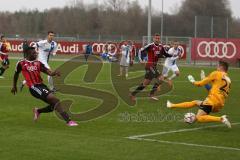 2. Bundesliga - Saison 2014/2015 - Testspiel - FC Ingolstadt 04 - SV Grödig -  Aloy Ihenacho links zieht ab zum 1:0 für Ingolstadt, Tor Jubel