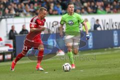 1. Bundesliga - Fußball - VfL Wolfsburg - FC Ingolstadt 04 - Sonny Kittel (21, FCI) Yannick Gerhardt (13 Wolfsburg)