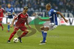 1. Bundesliga - Fußball - FC Schalke 04 - FC Ingolstadt 04 - Darío Lezcano (11, FCI) Naldo (29 Schalke)