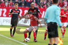 1. BL - Saison 2016/2017 - FSV Mainz 05 - FC Ingolstadt 04 - Lezano Farina,Dario (#37 FCI) - Lukas Hinterseer (#16 FCI) - Foto: Meyer Jürgen