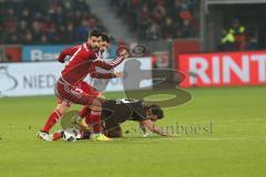 1. Bundesliga - Fußball - Bayer Leverkusen - FC Ingolstadt 04 - Anthony Jung (3, FCI) schnappt sich den Ball von Hakan Calhanoglu (Leverkusen 10)