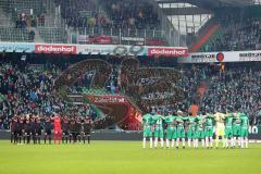 1. Bundesliga - Fußball - Werder Bremen - FC Ingolstadt 04 - Schweigeminute für die Flugzeugopfer, Trauer