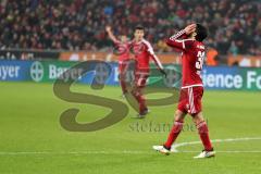 1. Bundesliga - Fußball - Bayer Leverkusen - FC Ingolstadt 04 - Almog Cohen (36, FCI) zieht ab Schuß kein Tor, ärgert sich