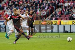 1. Bundesliga - Fußball - 1. FC Köln - FC Ingolstadt 04 - Elfmeter nach Foul, Tor Lukas Hinterseer (16, FCI) Schuß Treffer
