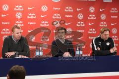 1. Bundesliga - Fußball - RB Leipzig - FC Ingolstadt 04 - Pressekonferenz nach dem Spiel, Cheftrainer Maik Walpurgis (FCI) und Cheftrainer Ralph Hasenhüttl (Leipzig)