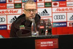 1. Bundesliga - Fußball - FC Ingolstadt 04 - 1. FC Köln - Pressekonferenz nach dem Spiel, Cheftrainer Peter Stöger (Köln)