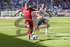 1. Bundesliga - Fußball - FC Ingolstadt 04 - FC Schalke 04 - Max Christiansen (19, FCI) Nabil Bentaleb (10 Schalke)