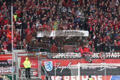 1. Bundesliga - Fußball - FC Ingolstadt 04 - Werder Bremen - Fans Spruchband Choreo Kurve Bomber