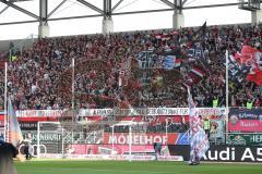 1. Bundesliga - Fußball - FC Ingolstadt 04 - SV Darmstadt 98 - Fans Jubel Fahnen Choreo Spruchband Kurve