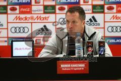1. Bundesliga - Fußball - FC Ingolstadt 04 - TSG 1899 Hoffenheim 1:2 - Pressekonferenz Cheftrainer Markus Kauczinski (FCI) erklärt den Journalisten 3. Heimniederlage in Folge