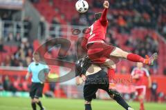 0001. BL - Saison 2016/2017 - FC Ingolstadt 04 - FC Augsburg - Mathew Leckie (#7 FCI) beim Kopfball - Foto: Meyer Jürgen