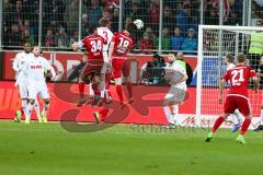 1. BL - Saison 2016/2017 - FC Ingolstadt 04 - 1.FC Köln - Romain Brègerie (#18 FCI) beim Kopfball - Foto: Meyer Jürgen