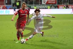 1. Bundesliga - Fußball - FC Ingolstadt 04 - 1. FC Köln - Sonny Kittel (21, FCI) Yuya Osako (13 Köln)