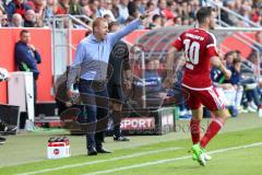 1. Bundesliga - Fußball - FC Ingolstadt 04 - FC Schalke 04 - Cheftrainer Maik Walpurgis (FCI) am Seitenrand Schrei