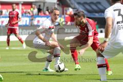 1. Bundesliga - Fußball - FC Ingolstadt 04 - Bayer 04 Leverkusen - Julian Baumgartlinger (Leverkusen 15) Mathew Leckie (7, FCI)