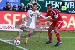 1. BL - Saison 2016/2017 - FC Ingolstadt 04 - FC Bayern München - Marvin Matip (#34 FCI) hält Thiago weiss FC Bayern München fest - Foto: Meyer Jürgen