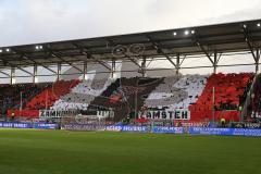 1. Bundesliga - Fußball - FC Ingolstadt 04 - FC Augsburg - Fan Choreo Schals Fahnen Jubel Spruchband