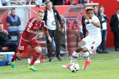 1. Bundesliga - Fußball - FC Ingolstadt 04 - Bayer 04 Leverkusen - Florent Hadergjonaj (33, FCI) Leon Bailey (Leverkusen 9)