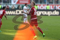 1. BL - Saison 2016/2017 - FC Ingolstadt 04 - 1. FSV Mainz 05 - Florent Hadergjonaj (#33 FCI) bejubelt sein Führungstreffer zum 2:1 - Foto: Meyer Jürgen