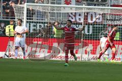1. BL - Saison 2016/2017 - FC Ingolstadt 04 - 1. FSV Mainz 05 - Almog Cohen (#36 FCI) bejubelt das Tor von Florent Hadergjonaj (#33 FCI) - Foto: Meyer Jürgen