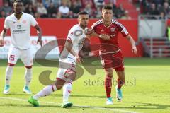 1. BL - Saison 2016/2017 - FC Ingolstadt 04 - 1. FSV Mainz 05 - Alfredo Morales (#6 FCI) - Danny
Latza Mainz weiss - Foto: Meyer Jürgen