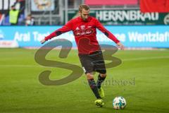 2. BL - Saison 2017/2018 - FC Ingolstadt 04 - 1. FC Heidenheim - Moritz Hartmann (#9 FCI) beim warm machen - Foto: Meyer Jürgen