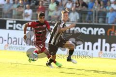 2. Bundesliga - Fußball - SV Sandhausen - FC Ingolstadt 04 - 1:0 - Sprint Ball Darío Lezcano (11, FCI) und Knipping, Tim (34 SV)