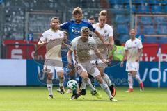 2. BL - Saison 2017/2018 - VFL Bochum - FC Ingolstadt 04  - Hauke Wahl (#25 FCI) - Lukas Hinterseer (#16 Bochum) - Alfredo Morales (#6 FCI) - - Foto: Meyer Jürgen