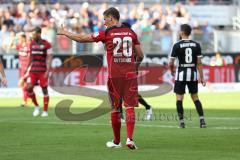 2. Bundesliga - Fußball - SV Sandhausen - FC Ingolstadt 04 - Stefan Kutschke (20, FCI) bedankt sich für die Flanke