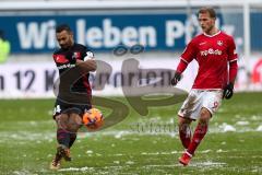 2. BL - Saison 2017/2018 - 1.FC Kaiserslautern - FC Ingolstadt 04 - Marvin Matip (#34 FCI) - Sebastian Andersson (#9 Kaiserslautern) - Foto: Meyer Jürgen