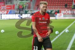 2. BL - Saison 2017/2018 - FC Ingolstadt 04 - 1. FC Heidenheim - Robert Leipertz (#13 FCI) beim warm machen - Foto: Meyer Jürgen