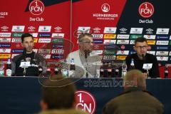 2. Bundesliga - Fußball - 1. FC Nürnberg - FC Ingolstadt 04 - Pressekonferenz nach dem Spiel Cheftrainer Stefan Leitl (FCI) und rechts Cheftrainer Michael Köllner (FCN)