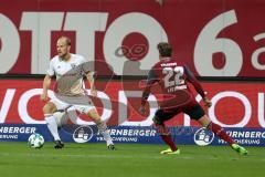 2. Bundesliga - Fußball - 1. FC Nürnberg - FC Ingolstadt 04 - Tobias Levels (3, FCI) Enrico Valentini (22 FCN)