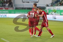 2. Bundesliga - Fußball - SpVgg Greuther Fürth FC Ingolstadt 04 - Sonny Kittel (10, FCI) trifft zum 0:1, Tor Führung Jubel mit Marcel Gaus (19, FCI)
