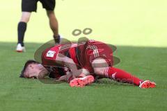 2. Bundesliga - Fußball - SV Sandhausen - FC Ingolstadt 04 - Stefan Kutschke (20, FCI) am Boden verletzt schreit