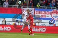2. BL - Saison 2017/2018 - FC Heidenheim - FC Ingolstadt 04 - Tobias Schröck (#21 FCI) beim Kopfball - Foto: Meyer Jürgen